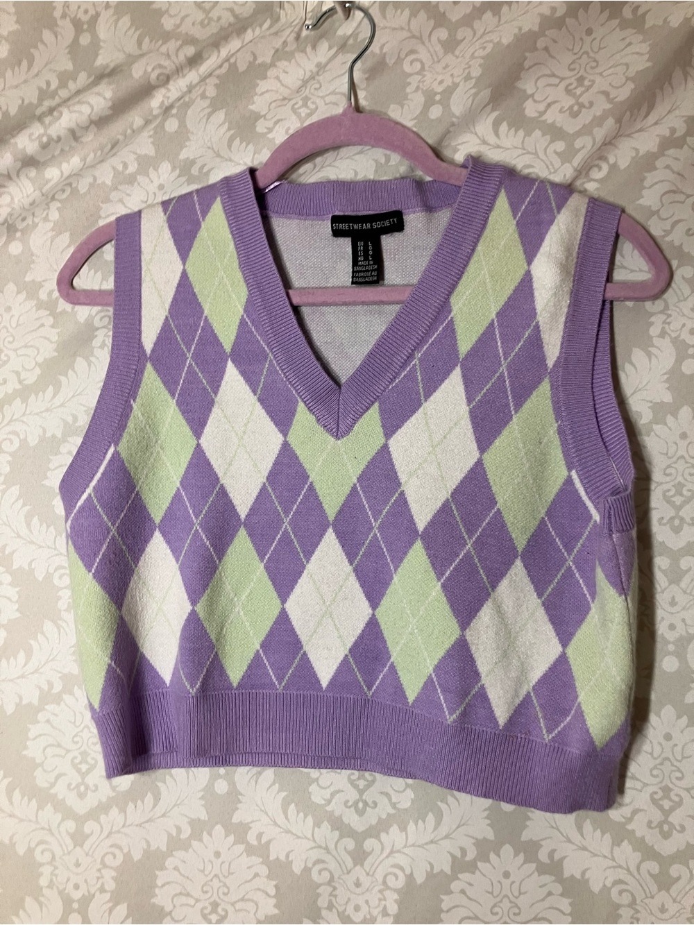 This Streetwear Society Pullover Crop Sweater L